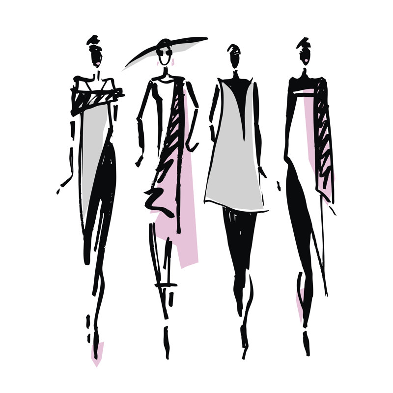 Beautiful Woman Silhouette - Wrapped Canvas Print, 51cm H x 51cm W