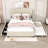Grapeville Queen 2 Drawers Velvet Upholstered Platform Bed with Twin XL Trundle-1051905270
