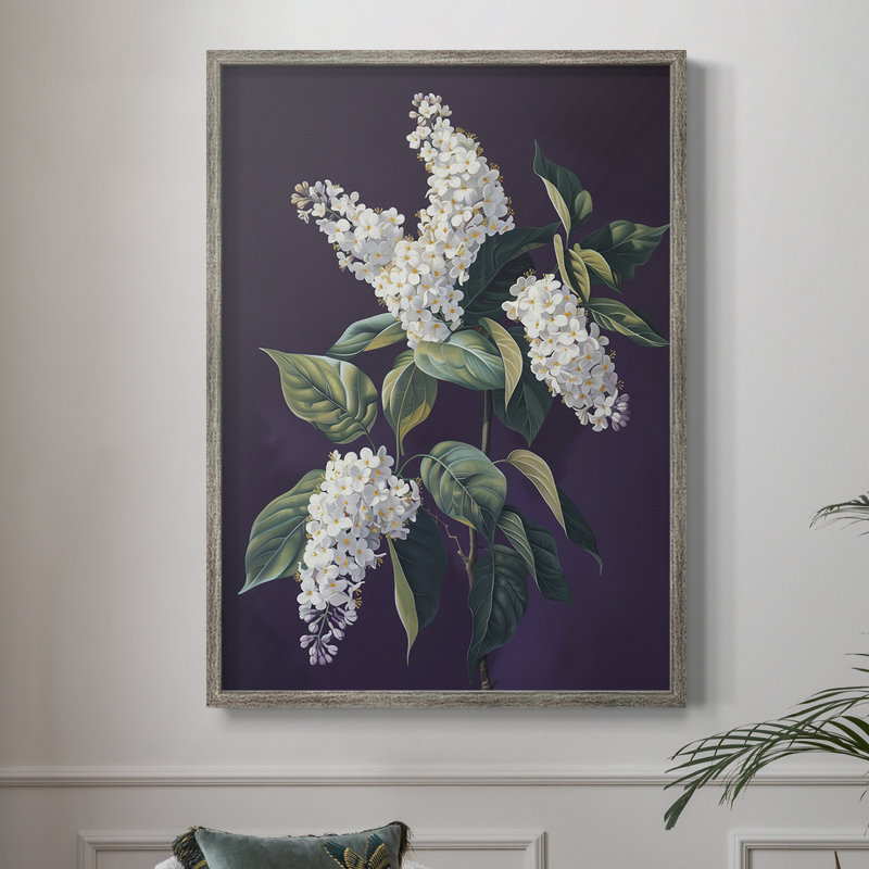 Reproduction encadrée FLORAL Series CCXLVI - bois massif, H 21 po x l 17 po
