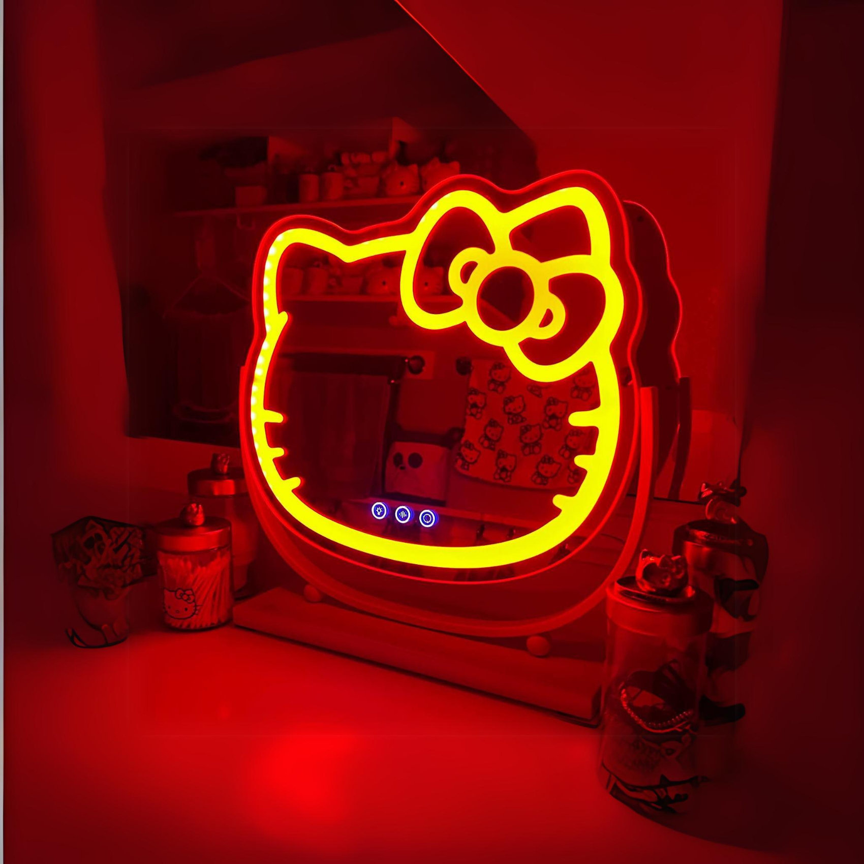 KAWAII HELLO KITTY MY MELODY NEON LIGHTS LED Game Girl Room Wall Decor Gift  cute