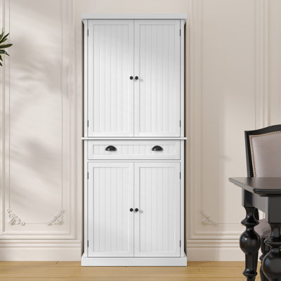 72" Kitchen Pantry Cabinet with Shelves and Drawers by Lark Manor