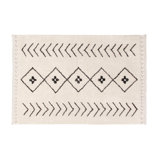 Bereber Classics Cotton Geometric Area Rug in Natural/Black