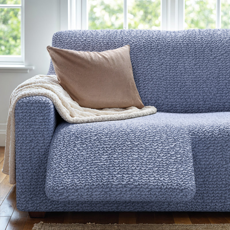 Housse extensible pour canapé inclinable - Facile à nettoyer et durable - Collection Comfort, Bleu