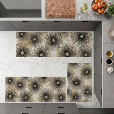 Tapis de cuisine lavables antidérapants Starburst