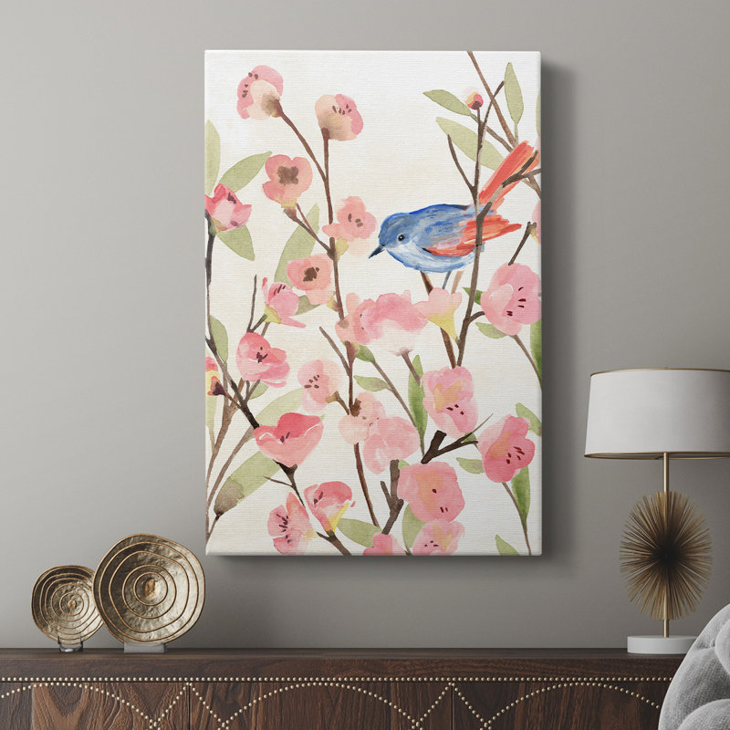 Cerisier en fleurs II - galerie Cavas sur mesure, H 18 po x l 12 po
