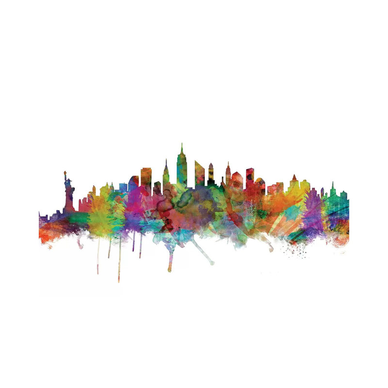 New York City Skyline by Michael Tompsett - Wrapped Canvas Gallery-Wrapped Canvas Giclée, 20.32 cm H x 30.48 cm W