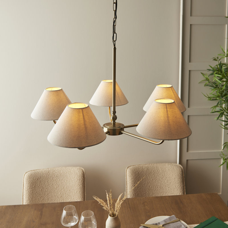 Abdulkader 5 - Light Chandelier, Brass