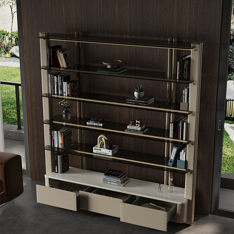 Bibliothèque luxueuse haut de gamme de style italien