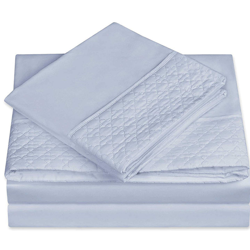 Microfiber Sheet Set, Full Sheet Set with 2 Pillowcases, Light Blue