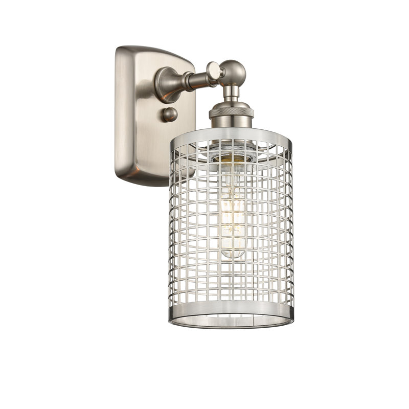 Applique murale 1 lumière 18 po Makelle, Nickel satiné, Satin Nickel