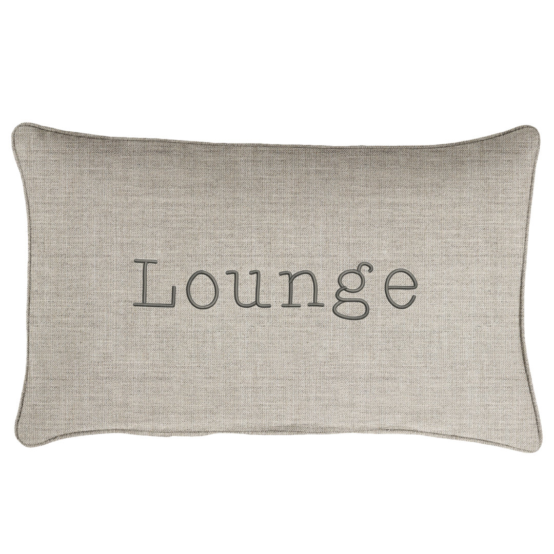  Indoor/Outdoor Lumbar Embroidered Pillow Lounge Sunbrella Pillow Mozaic Company 