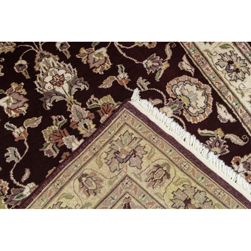 Tapis rouille et ivoire de haute qualité noué à la main