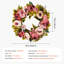 Couronne artificielle 19 po avec pivoines roses et hortensias toute l'année