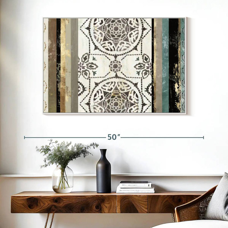 Modernisé I, Cadre flottant blanc, 40 po x 27 po