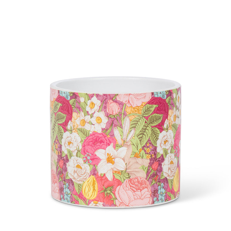 Cache pot d'argile Bright Blooms, Petit