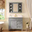 Meuble-lavabo à simple cuve, organisateur de porte d'armoire, charnières à fermeture en douceur et tablette réglable pour une solution de rangement-1600563559