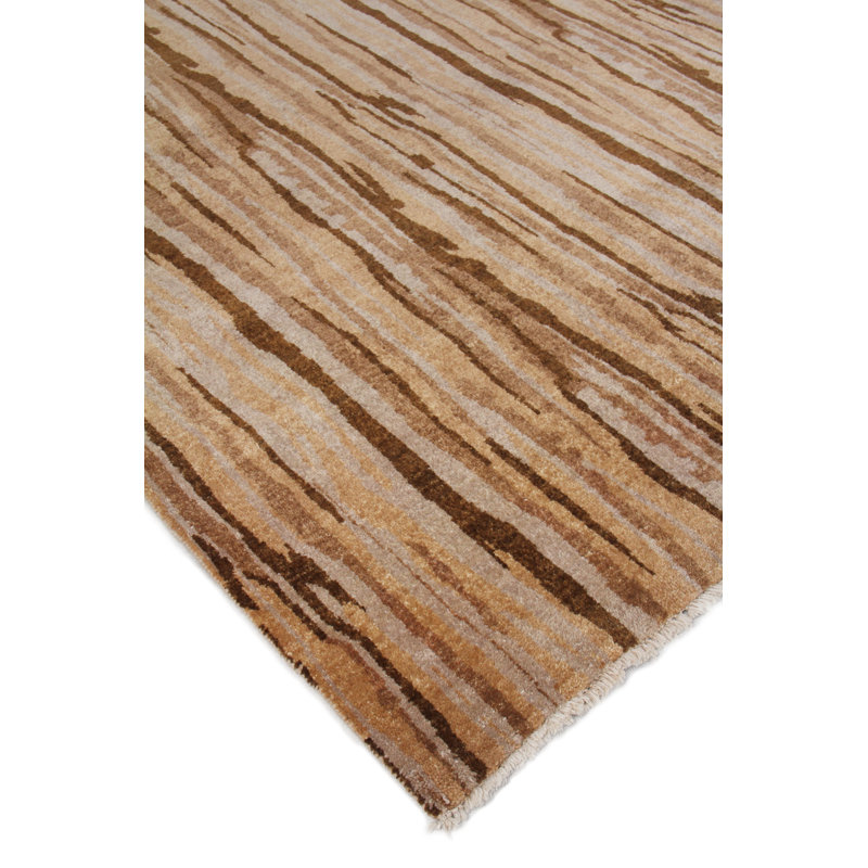 Metropolitan Wool Abstract Area Rug in Gray/Brown/Camel/Beige, Rectangle 9' x 10'
