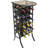  18 Bottle Floor Wine Bottle with Glass Table Rack