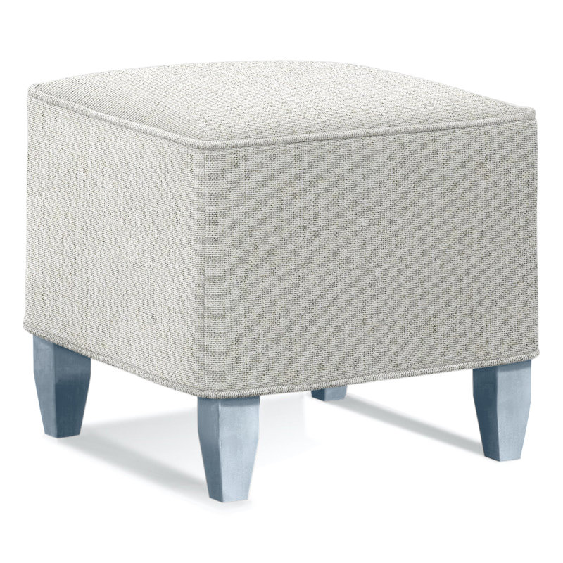 Brooklyn Square Ottoman, Brown Geometric, 0456-33, Sea Glass