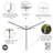 Brabantia Lift-O-Matic Outdoor Clothesline (164 ft) with Ground Spike, Cover, Clothespins and Bag-67236708