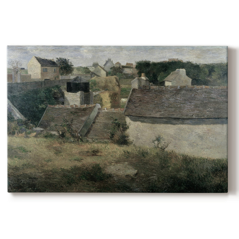 Paysage rétro - CDLXI, reproduction d'art sur toile, H 33 po x l 49 po