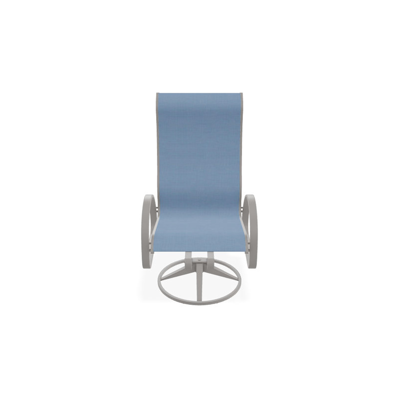 Fauteuil de patio pivotant Hiraku, Gris chaleureux texturé, Ciel 42D