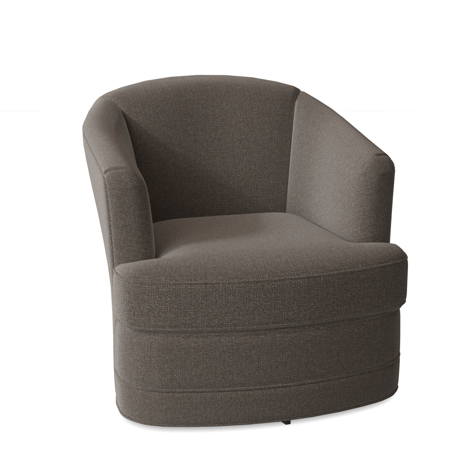 Magdaline Greyson 29" Wide Swivel Barrel Chair, Gray Sugar Performance; 0863-84