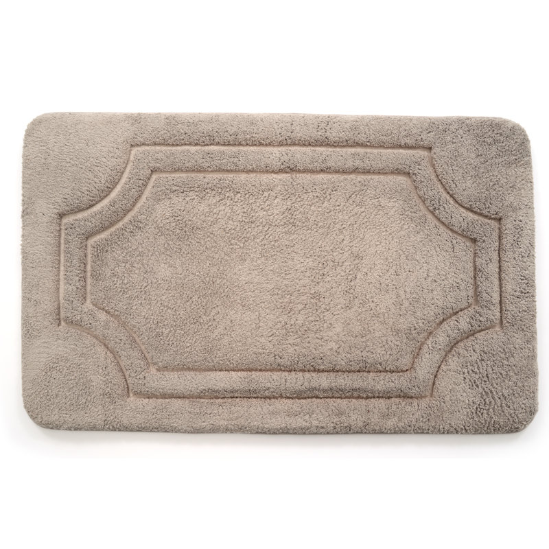 Tapis de bain en mousse à mémoire de forme luxueux Morones, Atmosphère taupe, l 21 po x L 34 po