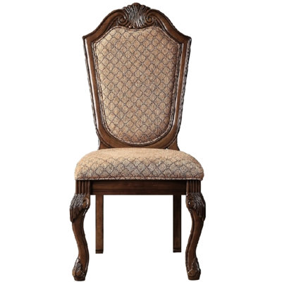 2 pièces de chaises d'appoint - Garniture en tissu de bois de cerisier, capacité de 220 lb, hauteur de 15 po, paquet de 2 planchers de 13 po