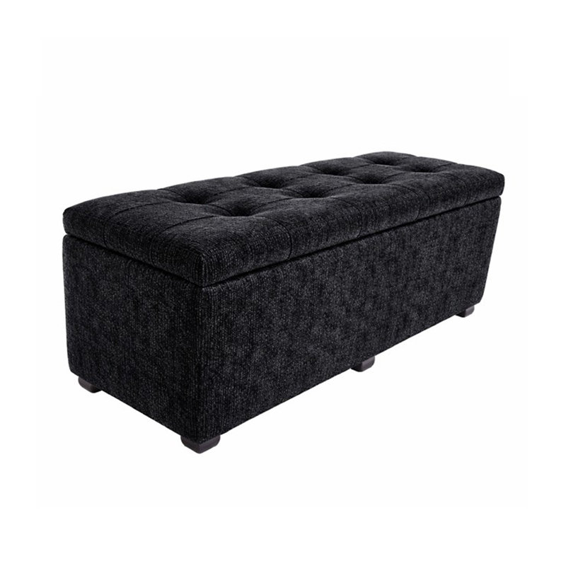 Banc de rangement Esplanade, chenille, noir, Noir