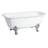 Kingston Brass Aqua Eden 67-Inch Cast Iron Rectangular Double Ended Clawfoot Tub (7-Inch Faucet Drillings)-36261712