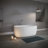 47" Freestanding Solid Surface Bathtub Modern Designed Resin Stone Bathtub With Pop-Up Drainage And Overflow Pipes