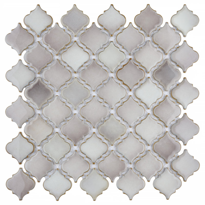 Hudson Tangier 2" x 2" Porcelain Grid Mosaic Wall & Floor Tile, Dove