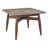 46" Espresso Solid Wood Square Dining Table