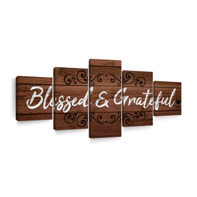 " Blessed And Grateful " by Faithinart 5 - Pieces