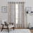 Kamloops 100% Polyester Semi-Sheer Floral Curtain Panel with Grommet Top-308402400-308402402