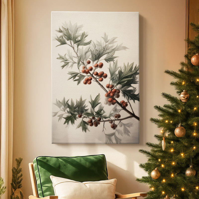 Golden Snow at Eve - Toile tendue avec châssis de qualité supérieure, H 60 po x l 40 po