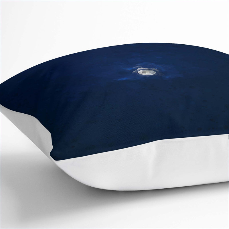 Moon Through the Clouds Cushion with Filling, 55cm H x 55cm W x 20cm D, White