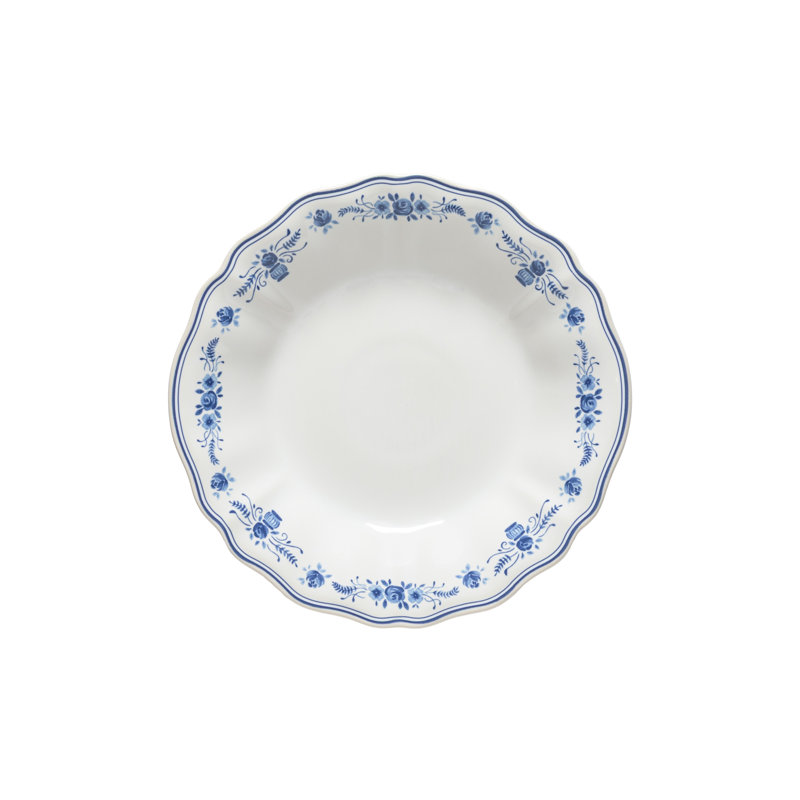 Vila Pasta Bowls, White/Blue