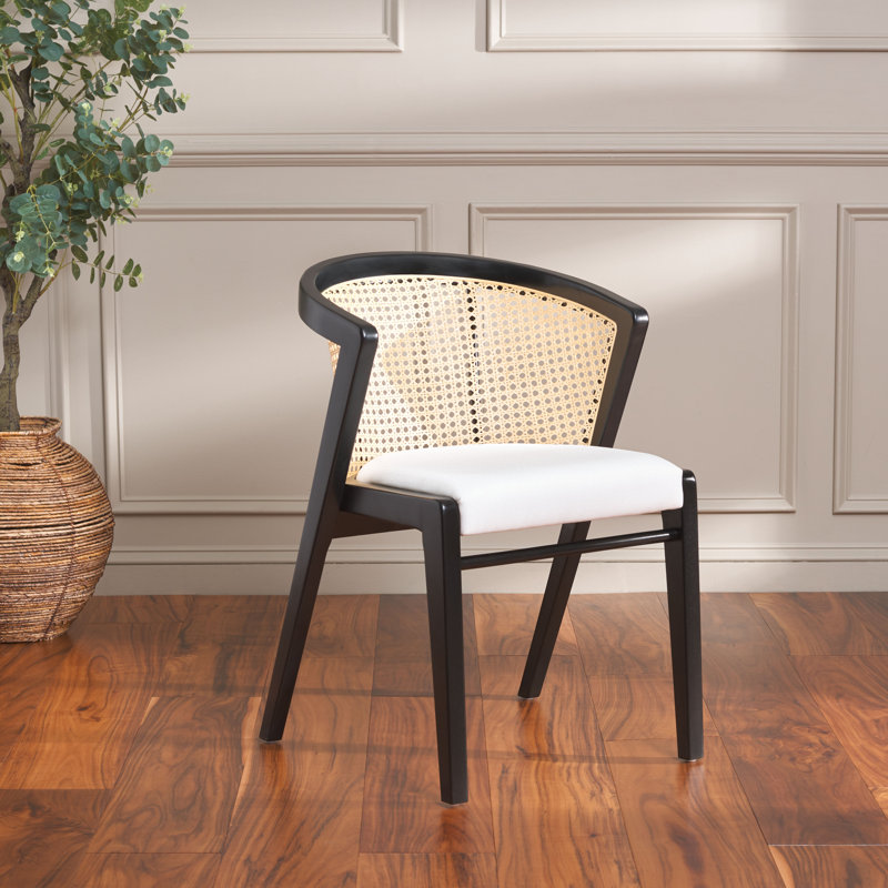 Fauteuil rembourré Beltre, Noir, Avec coussin