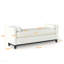 Lit de jour / banc en molleton Sherpa, pieds en bois massif avec coussins - beige-130176443