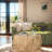 38.58"Three-dimensional Embossed Pattern Design American Retro Style Coffee Table