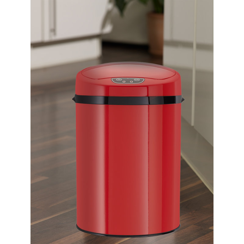 9 L Abfalleimer aus Edelstahl, Inox Red
