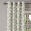 Rideau à œillets à motif floral 2 panneaux East Urban Home, 50 po, ivoire, brun clair, bleu, gris-106370729