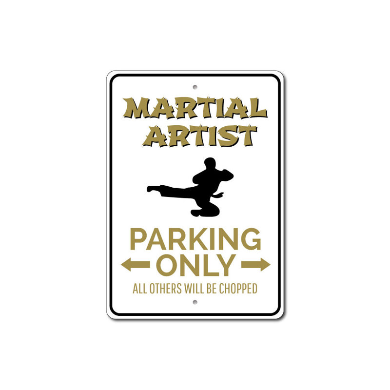Panneau en aluminium Martial Artist, H 10 po x l 14 po x P 0,04 po