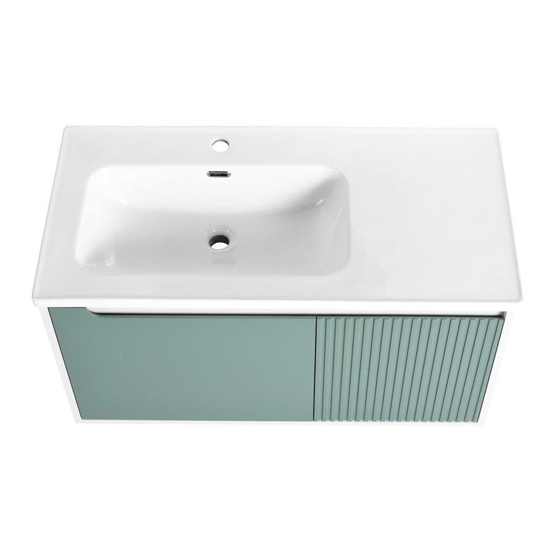 Meuble-lavabo mural 40 po avec lavabo en céramique Rosevelt
