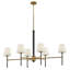 Saunders 45" Six-Light Shaded Linear Chandelier