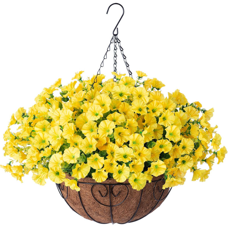 Panier de plantes artificielles à fleurs suspendues