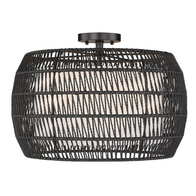Chapple Fabric,Rope Semi Flush Mount