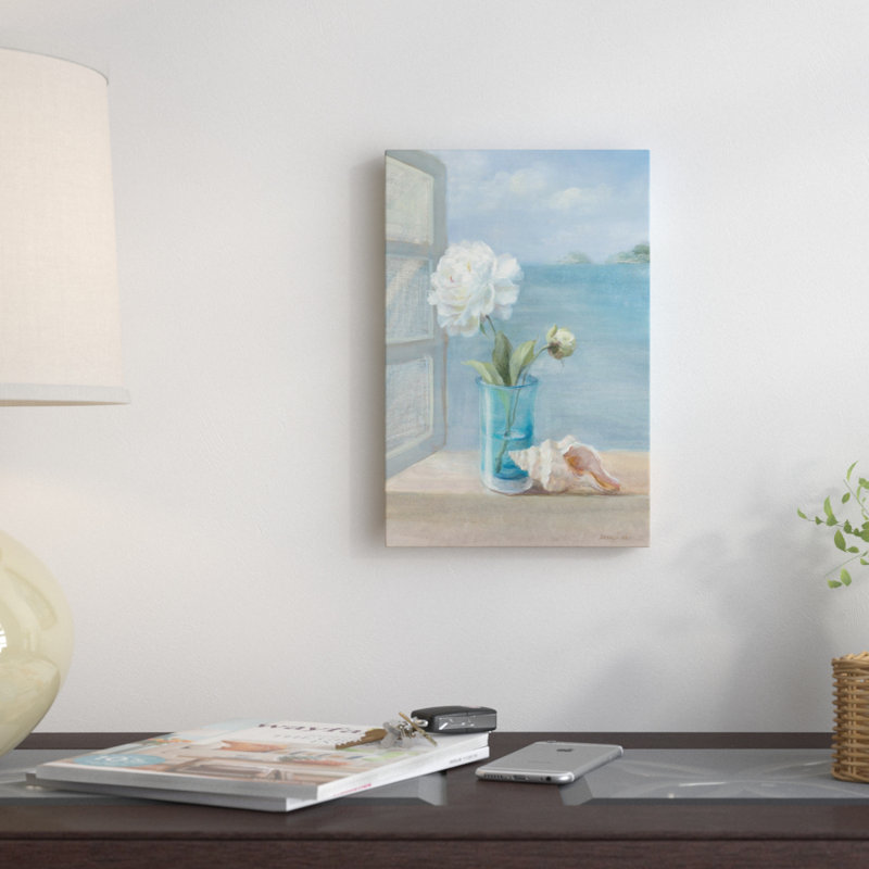 "côtier floral i" , reproduction d’art sur toile tendue, H 12 po x l 8 po x P 0,75 po